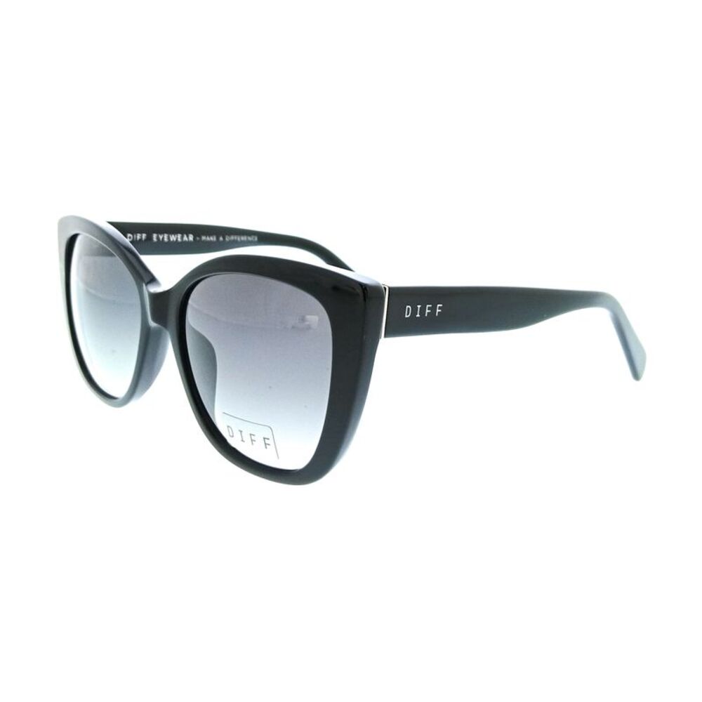 Diff SDFRUBY540BLA Black Round Womens Sunglasses
